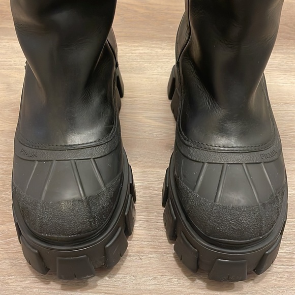 Prada shearling lined winter boot - Picture 2 of 11